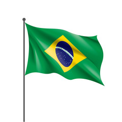 Brazil flag, vector illustration