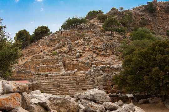 Wunderschne Dorische Ruinensttte Auf Kreta Bildernull
