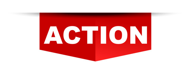red vector banner action