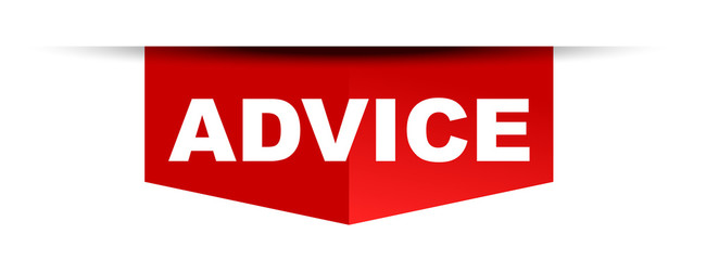 red vector banner advice