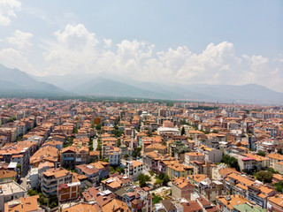 Fototapeta premium Aerial Drone View of City with Apartments / Denizli Province in Turkey