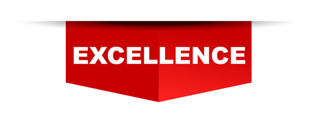 red vector banner excellence