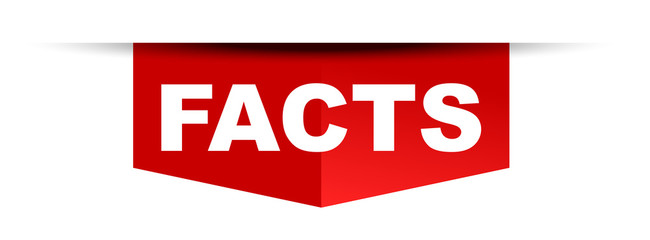 red vector banner facts