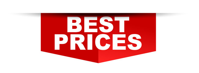 red vector banner best prices