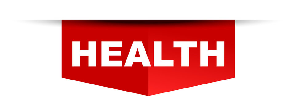 red vector banner health