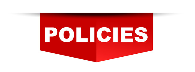 red vector banner policies