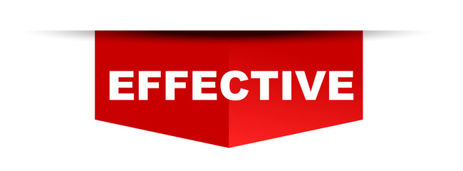 red vector banner effective