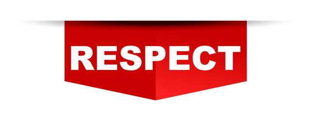 red vector banner respect