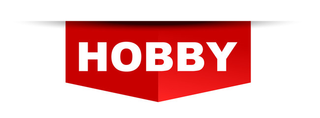 red vector banner hobby