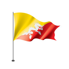 Bhutan flag, vector illustration