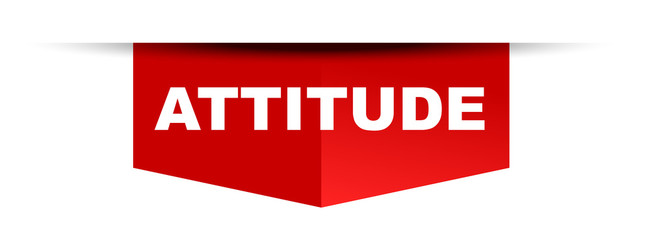 red vector banner attitude