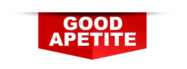 red vector banner good apetite