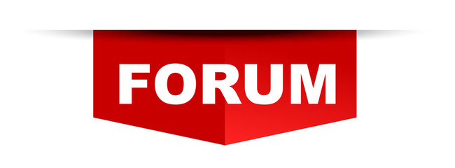 red vector banner forum