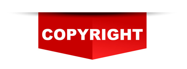 red vector banner copyright