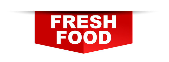 red vector banner fresh food