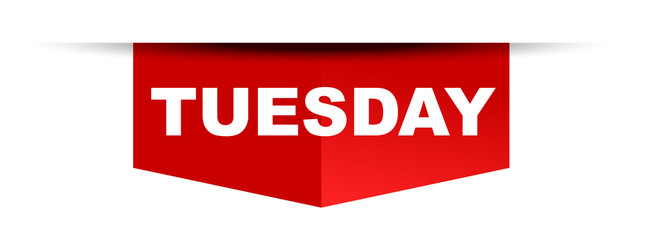 red vector banner tuesday