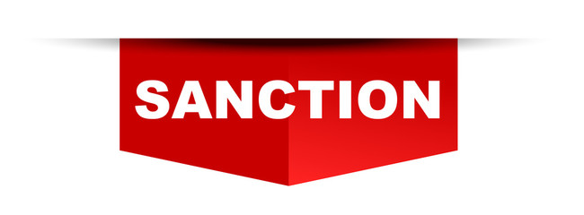 red vector banner sanction