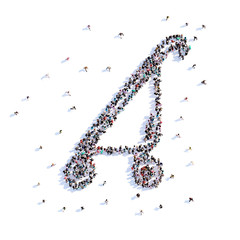 A lot of people form pram, icon . 3d rendering.