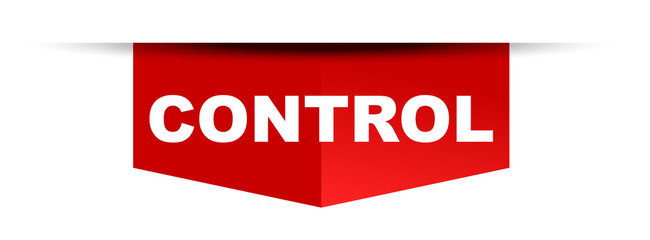 red vector banner control