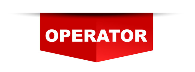 red vector banner operator