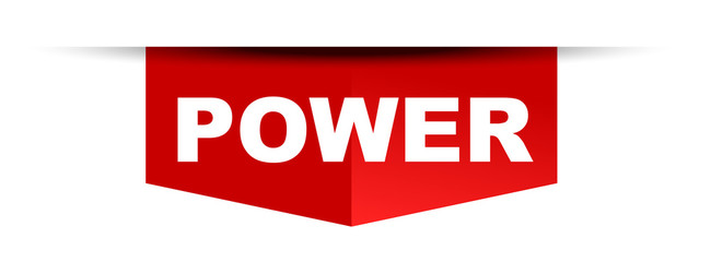 red vector banner power