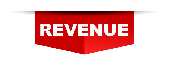 red vector banner revenue