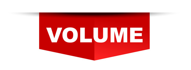red vector banner volume