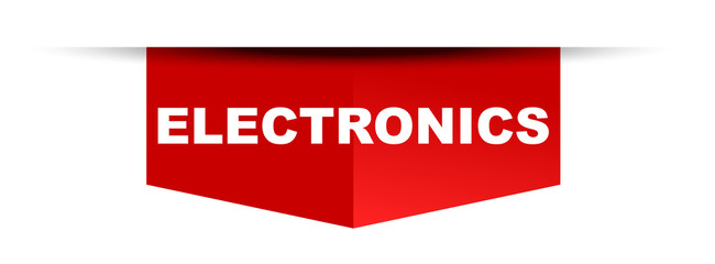 red vector banner electronics