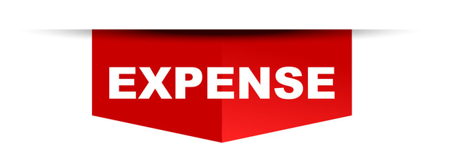 red vector banner expense