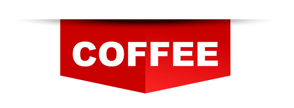 red vector banner coffee