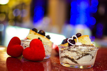 dessert cookies on a bokeh background