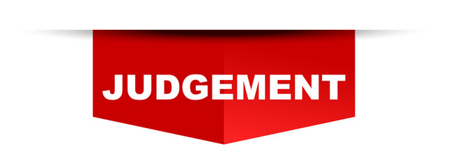 red vector banner judgement