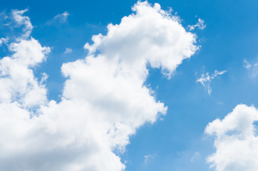 Blue sky background with clouds.Blue sky with clouds closeup.