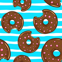 cute donut seamless pattern