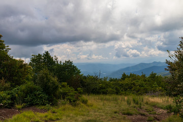 Obraz premium View over Great Smoky Mountains National Park from Rocky Top 