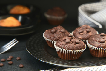 Mini chocolate chip muffins..Easy Basic muffin homemade.