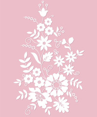 silhouette of flowers ornament