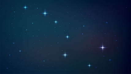 Vector background with a starry night sky, constellation of a big bear © lidiia