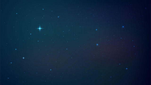 Vector background with night starry sky, space