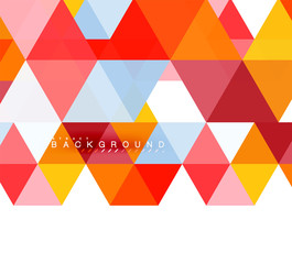 Multicolored triangles abstract background, mosaic tiles concept