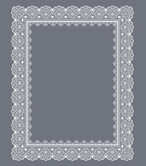 White lace frame