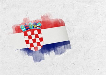Composite image of croatia national flag © vectorfusionart