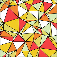 abstract stained glass in summer, fall colors