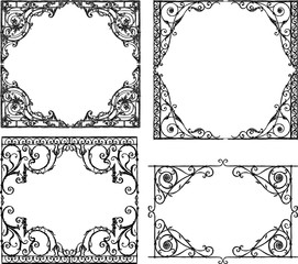 Decorative frames in the art nouveau style