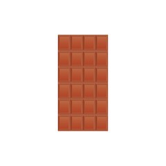 Bar of milk chocolate vector illustration. Confectionery.