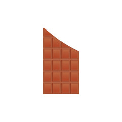 Breaking Chocolate Tile. Sweet-stuff vector illustration. Confectionery.