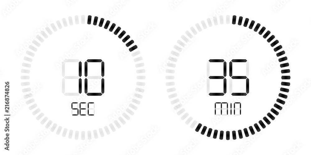 Poster stopwatch timer vector digital countdown