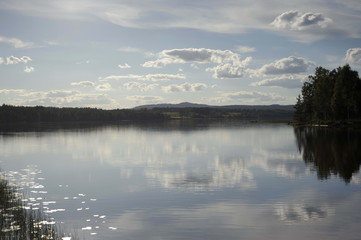 Fototapeta premium Nordic countries, Scandinavia, ecology, travel, lake, forests, outdoor activities, nature