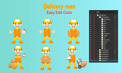 Character set delivery man