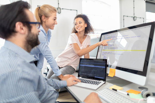 Website design. Developing programming and coding technologies.